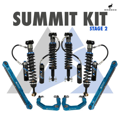 2.5" DSC Coilovers Summit Kit for Ford Bronco 2021+ - by Peak Suspension