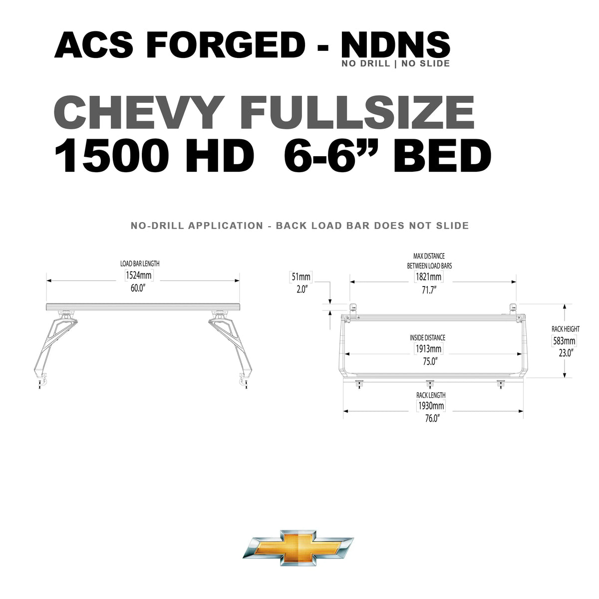 Active Cargo System - Forged No Drill - Chevrolet - by Leitner Designs