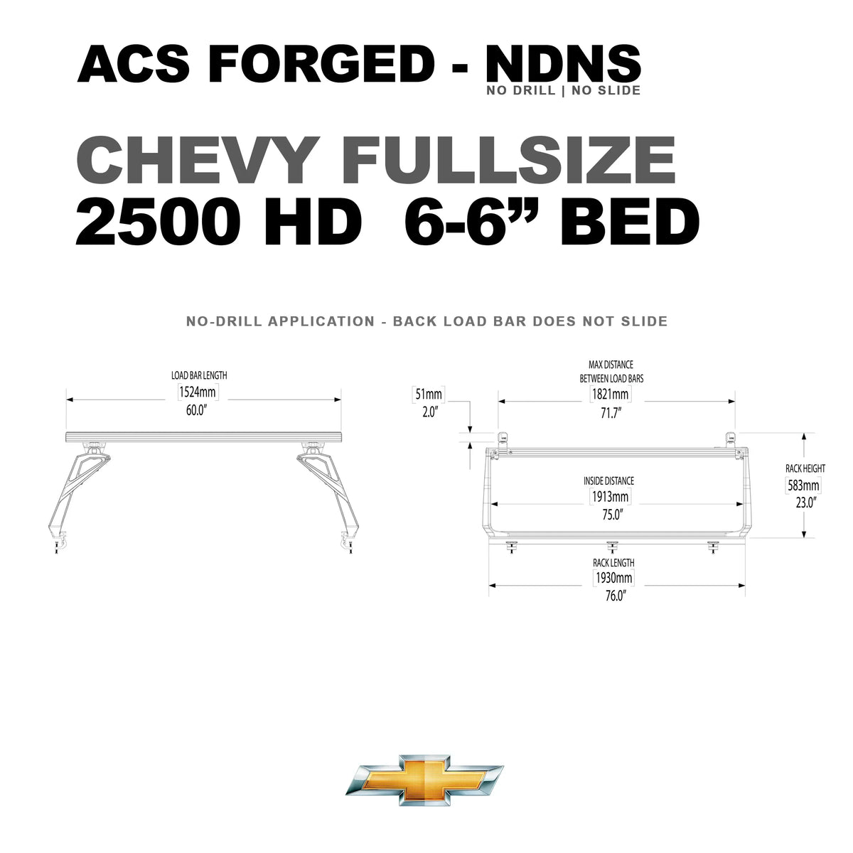 Active Cargo System - Forged No Drill - Chevrolet - by Leitner Designs