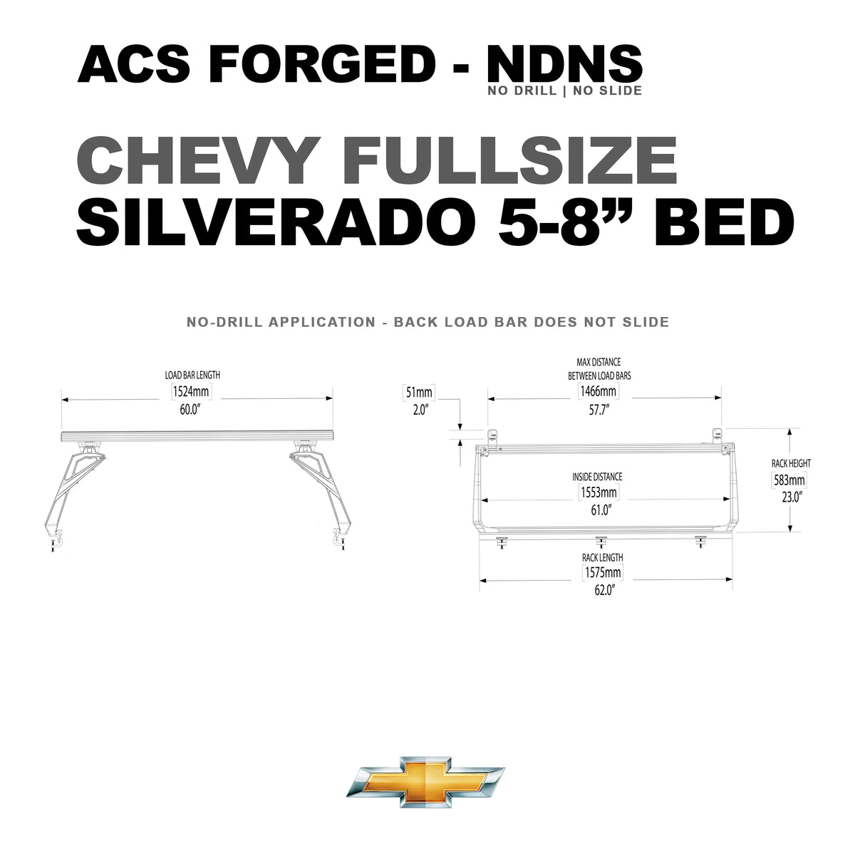 Active Cargo System - Forged No Drill - Chevrolet - by Leitner Designs