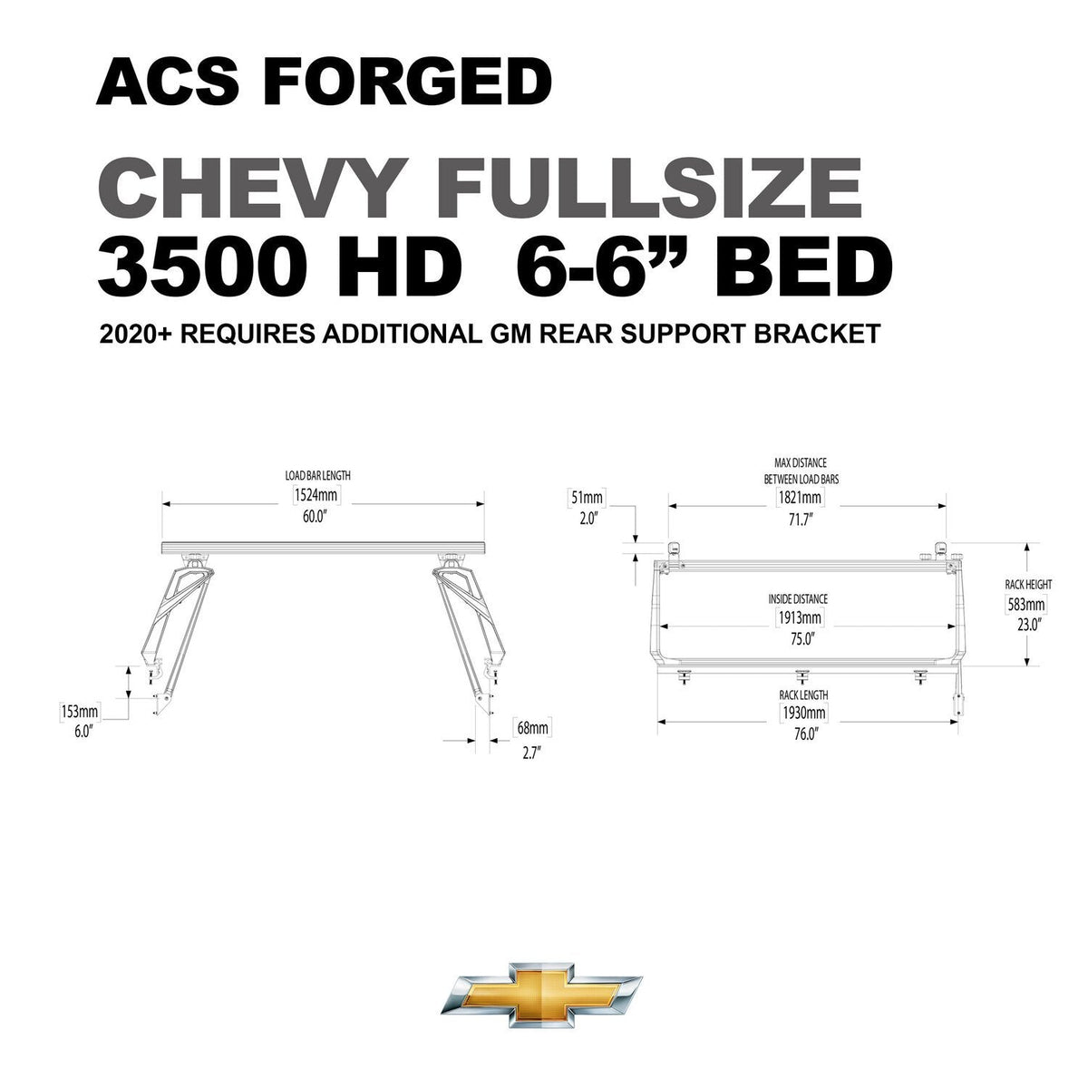 ACS Forged Bed Rack for Chevy Trucks - by Leitner Designs