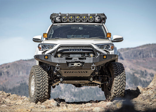 Toyota 4Runner 5th Gen (2010-2024) Hi-Lite Overland Front Bumper [PreRunner Bull Bar] - By Backwoods Adventure Mods