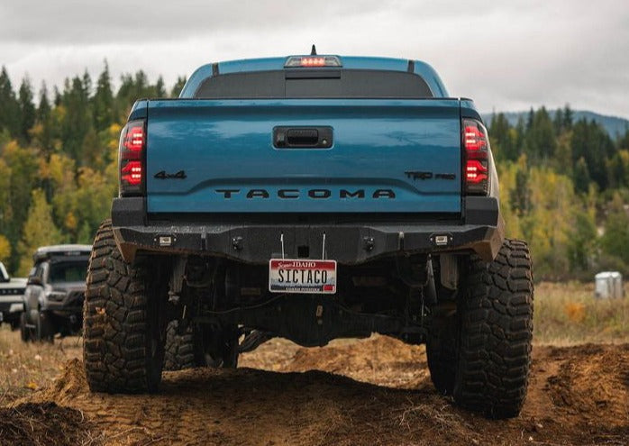 Toyota Tacoma 3rd Gen (2016-2023) Hi-Lite High Clearance Rear Bumper - By Backwoods Adventure Mods