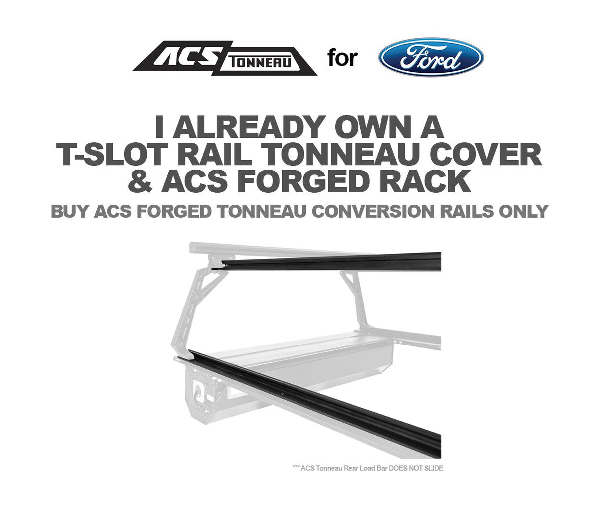 ACS Forged Tonneau - Rails Only - Ford - by Leitner Designs