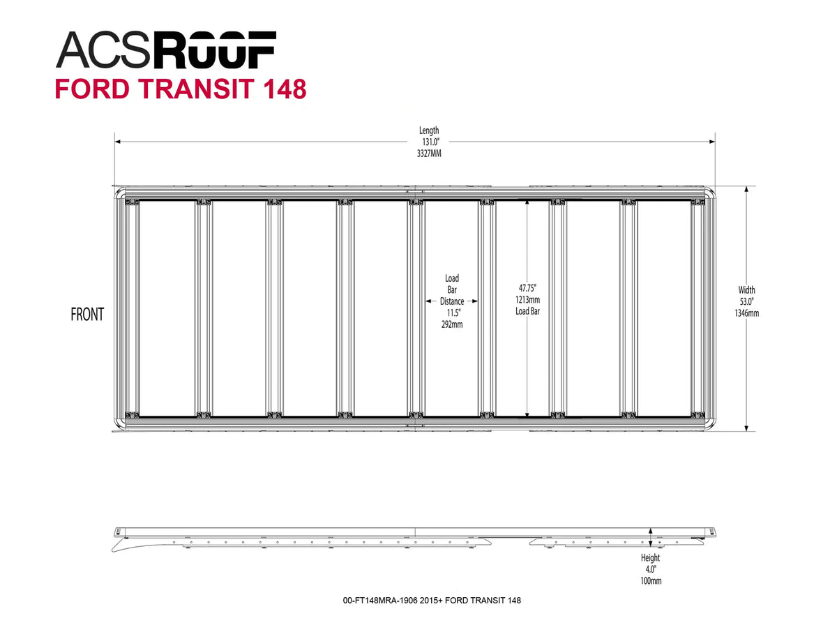 ACS Roof for Ford Transit 148 | 2015+ - by Leitner Designs