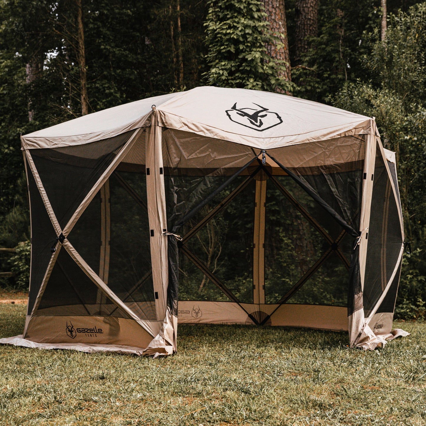 G6 6-sided Portable Gazebo With Tritech Mesh - by Gazelle Tents