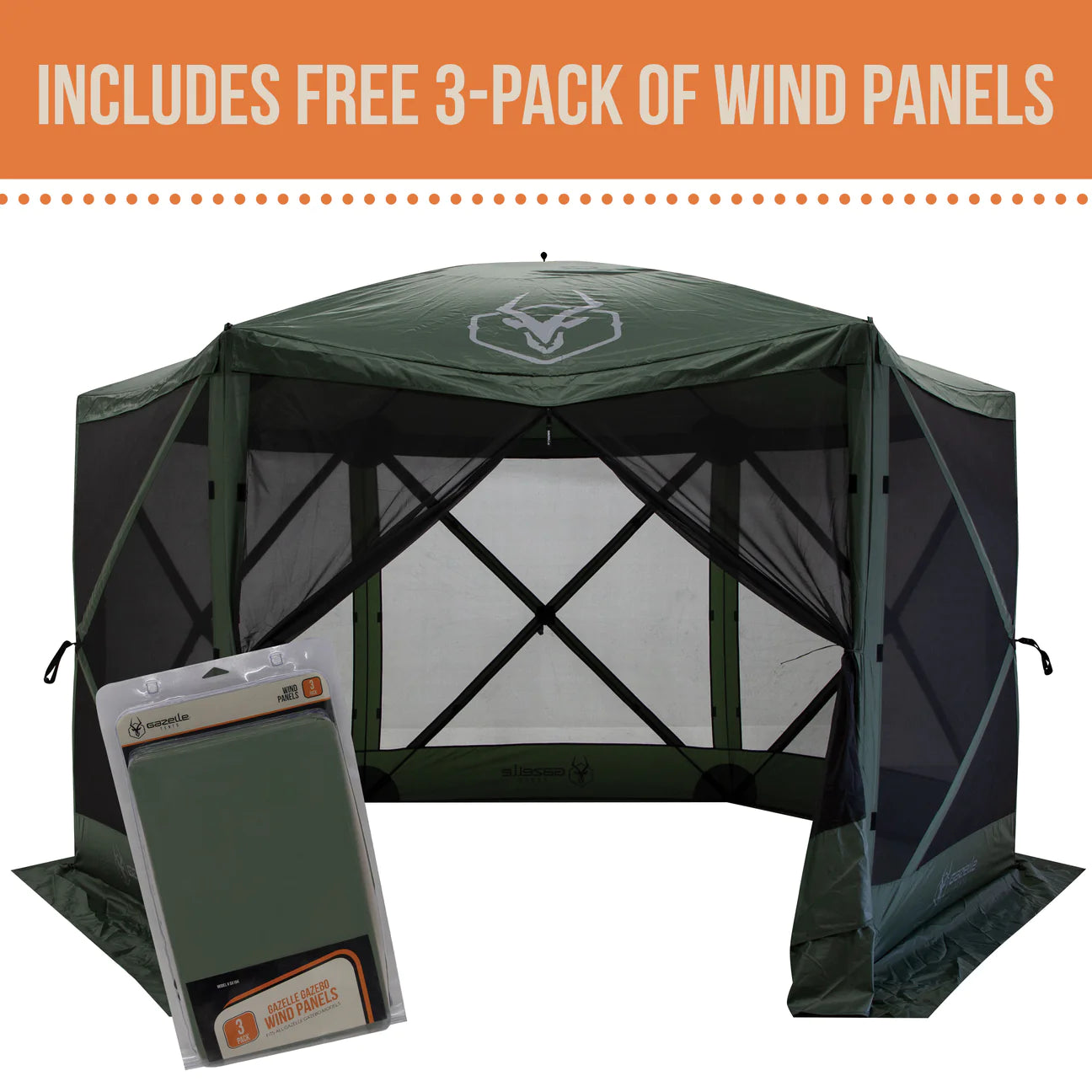 G6 Portable Gazebo and Wind Panel Kit by Gazelle Tents