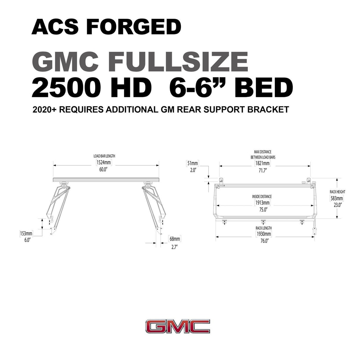 ACS Forged Bed Rack for GMC Trucks - by Leitner Designs
