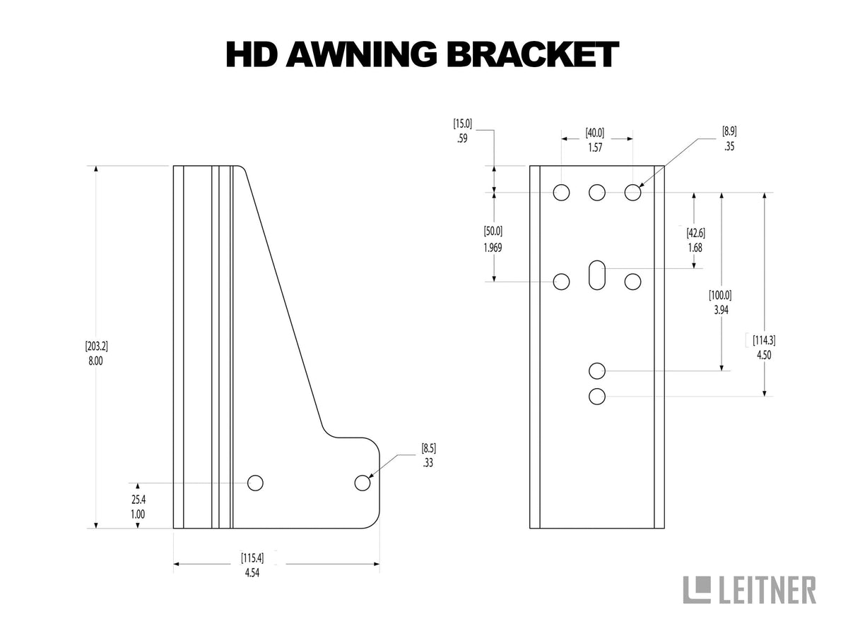 INEOS Grenadier HD Awning Bracket | Grenadier Load Bar Kit Specific - by Leitner Designs