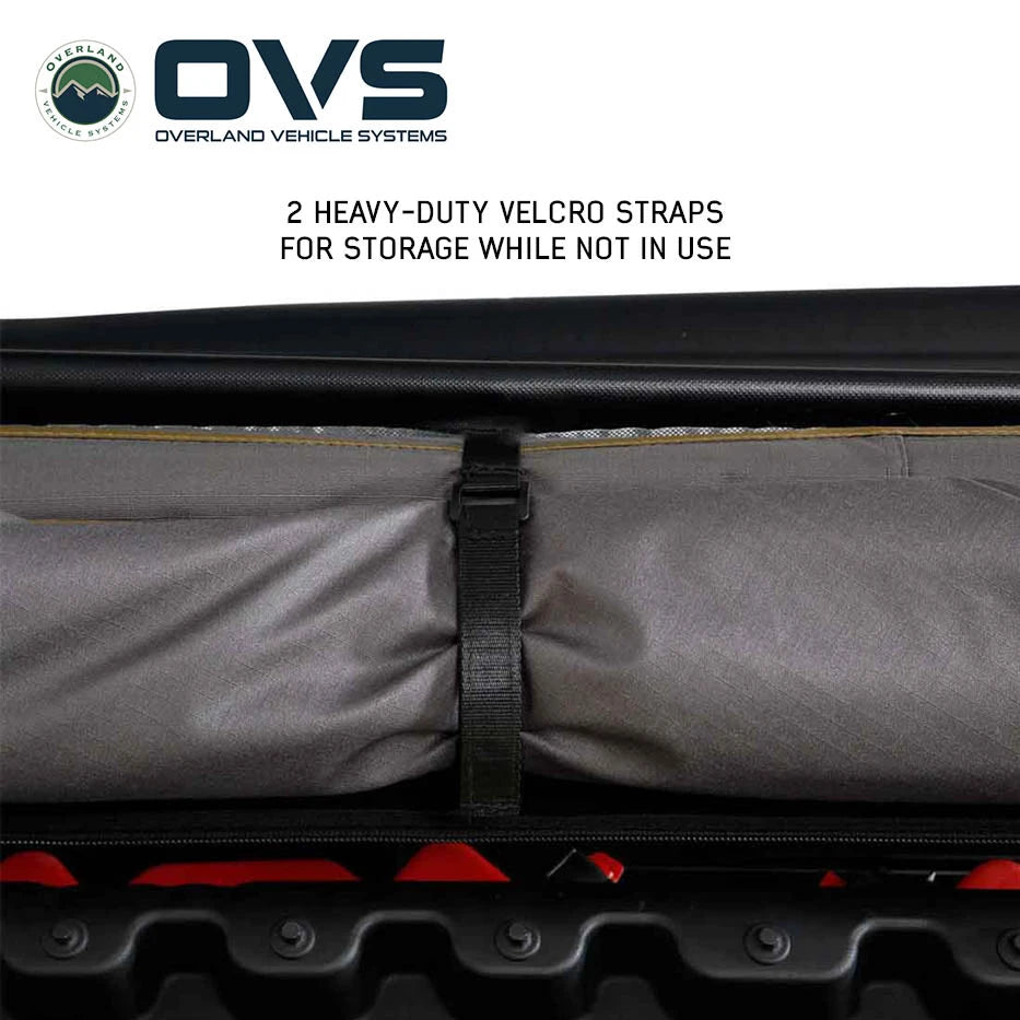 HD Nomadic 270 LTE Awning Dark Gray with Black Travel Cover Universal - by Overland Vehicle Systems