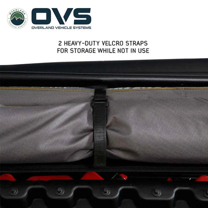 HD Nomadic 270 LTE Awning Dark Gray with Black Travel Cover Universal - by Overland Vehicle Systems