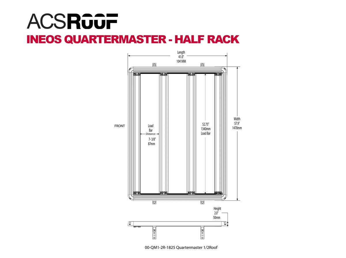 INEOS Quartermaster - ACS Roof Half Rack 2024+ - by Leitner Designs