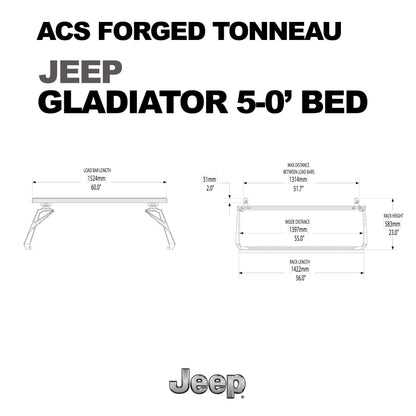 ACS Forged Tonneau - Rack Only - Jeep - by Leitner Designs