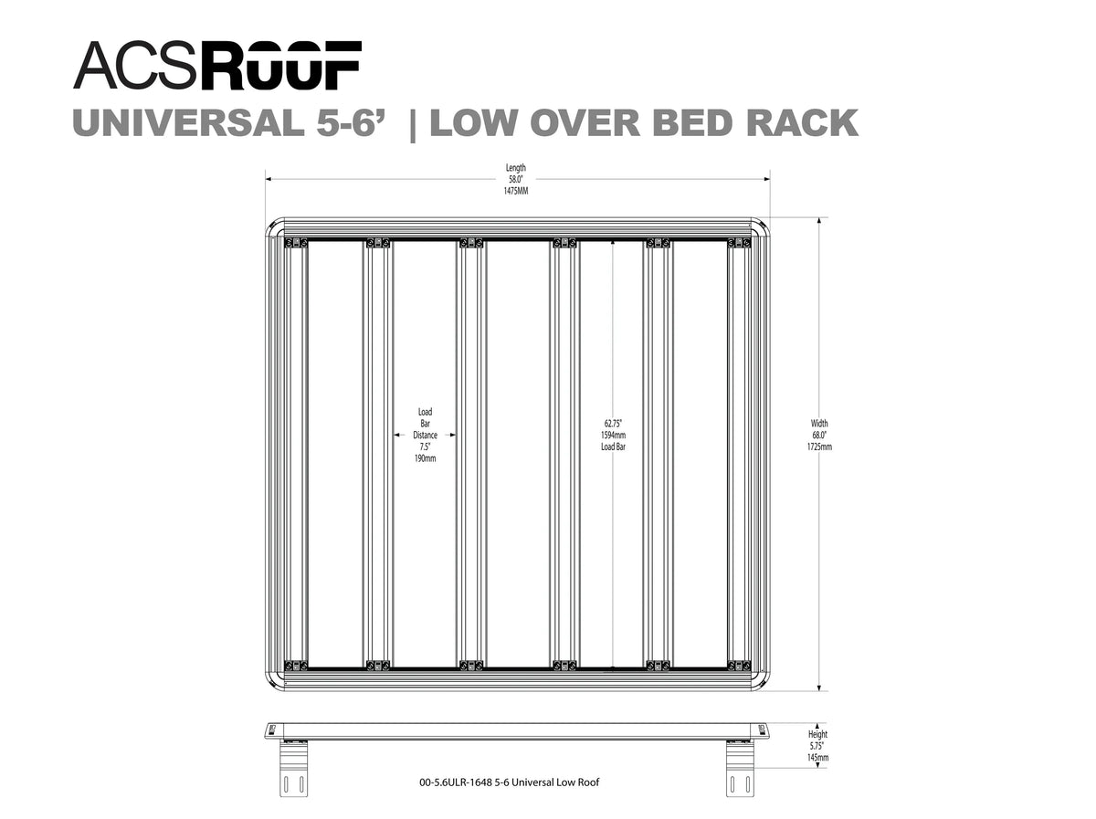 ACS Roof | Universal Over Truck Bed Low Platform Rack - by Leitner Designs