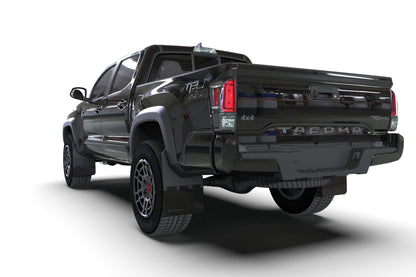 2016-23 Toyota Tacoma Black Mud Flap Grey Logo - By Rally Armor