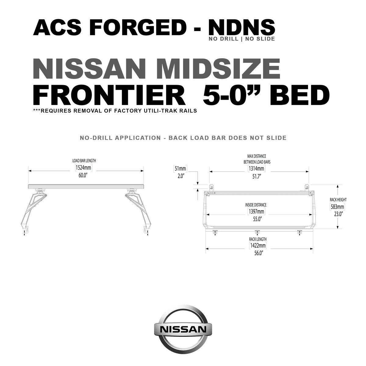 Active Cargo System - Forged No Drill - Nissan - by Leitner Designs