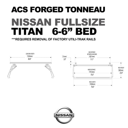 ACS Forged Tonneau - Rails Only - Nissan - by Leitner Designs