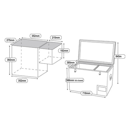 50L Smart Refrigerator & Freezer with Legacy Dual Control - By National Luna