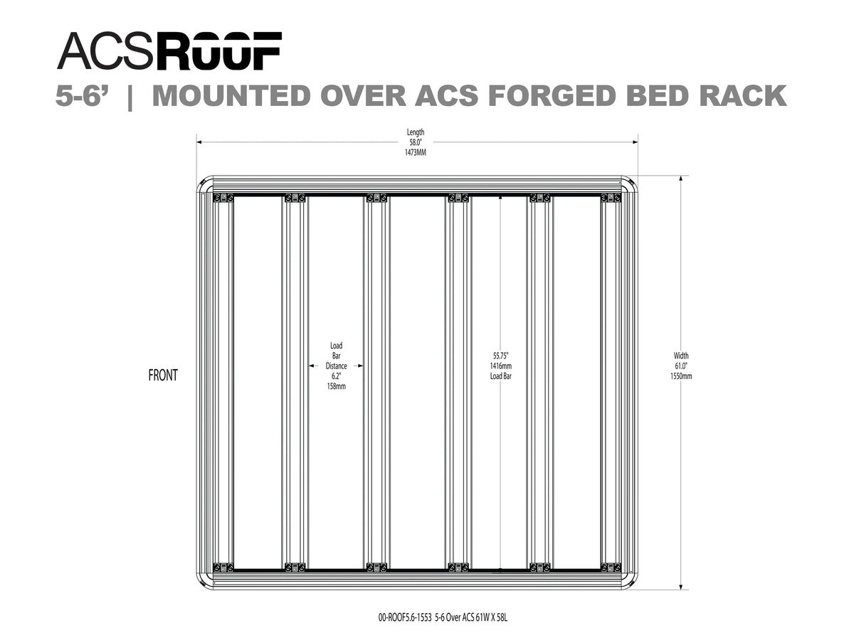 ACS Roof for Over ACS Forged & Classic Bed Rack - by Leitner Designs