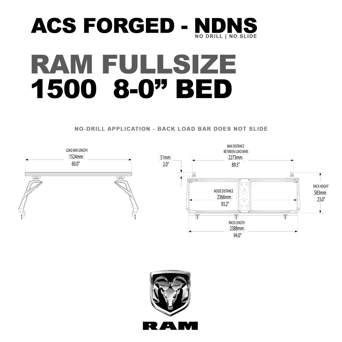 Active Cargo System - Forged No Drill - RAM - by Leitner Designs