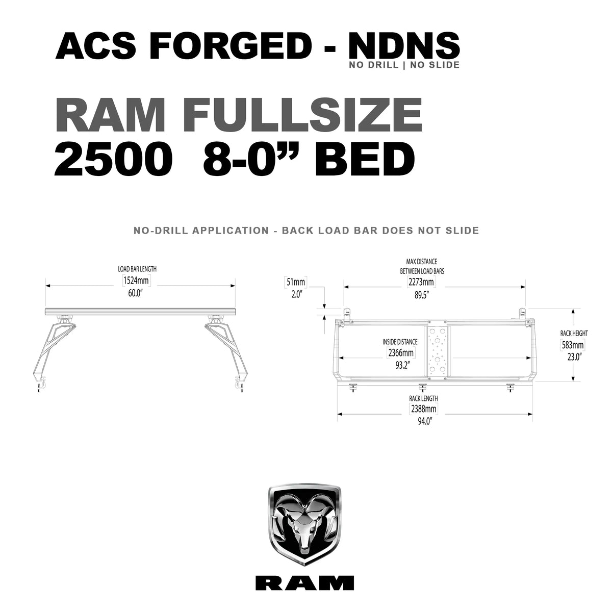Active Cargo System - Forged No Drill - RAM - by Leitner Designs