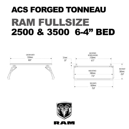 ACS Forged Tonneau - Rails Only - RAM - by Leitner Designs