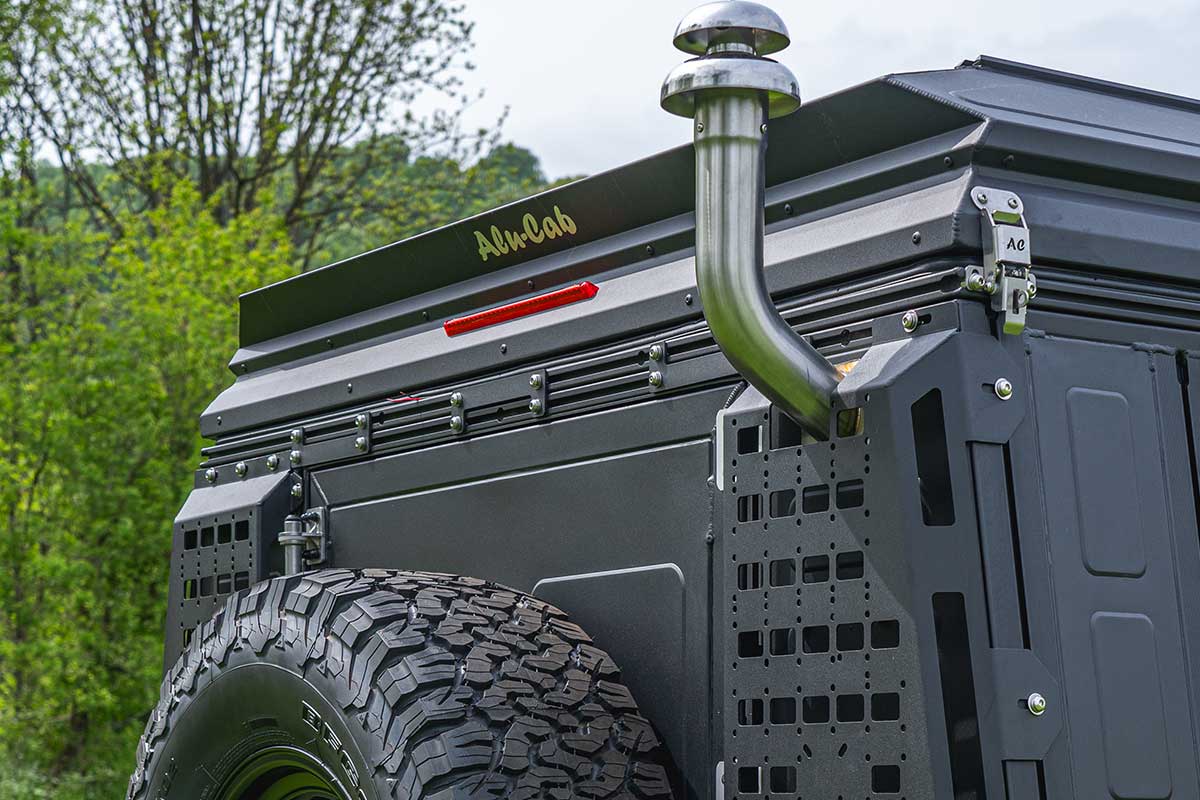 ModCAP and Canopy Camper Rear Fire Place Corner Molle 2 Panel Set - by Alu-Cab