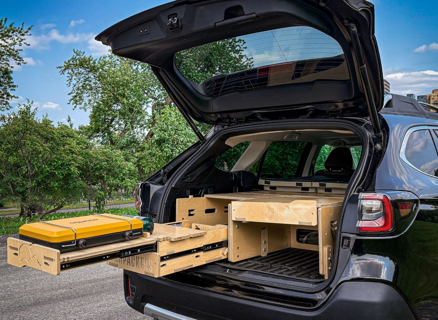 Car camping kit structure | Vanpackers®