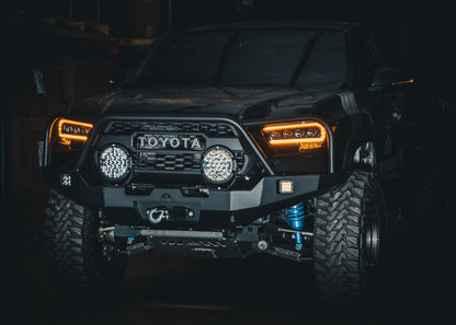 Toyota Tacoma 3rd Gen (2016-2023) Hi-Lite Overland Front Bumper [Bull Bar] - By Backwoods Adventure Mods