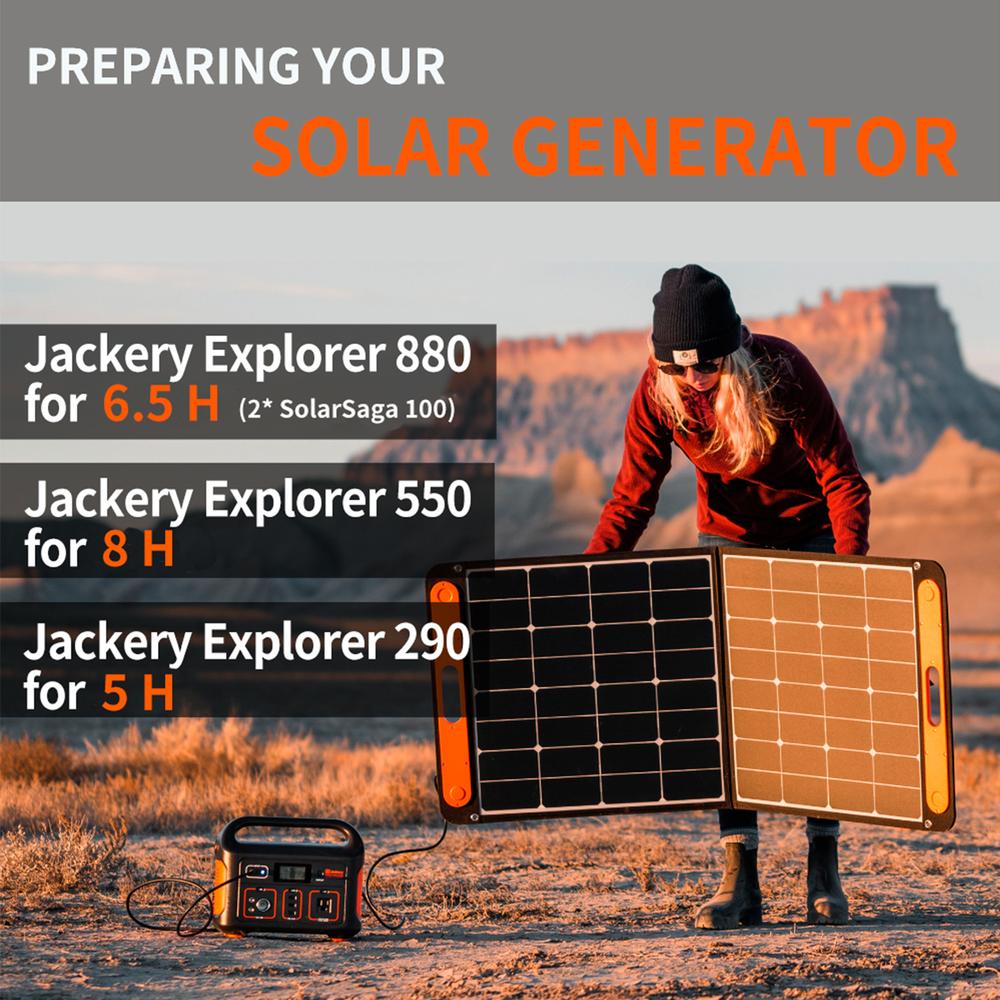 SolarSaga 100W Solar Panel - by Jackery – Red Bear Outdoors