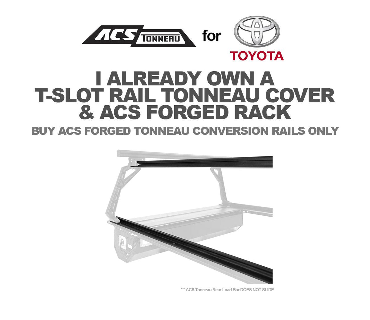 ACS Forged Tonneau - Rails Only - Toyota - by Leitner Designs