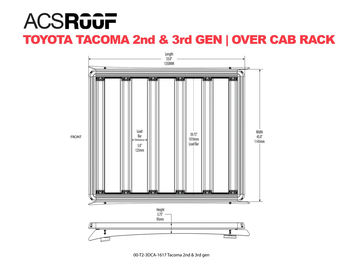 ACS Roof | Over Cab Platform Rack for Toyota Tacoma Gen 4 - by Leitner Designs