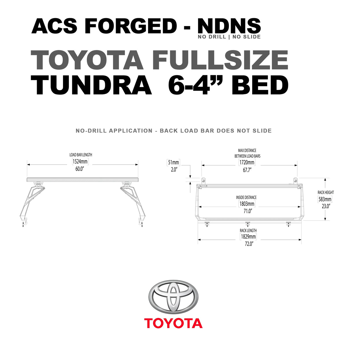 Active Cargo System - Forged No Drill - Toyota - by Leitner Designs