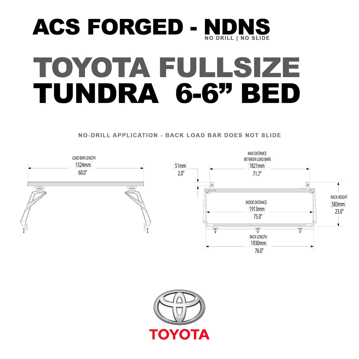 Active Cargo System - Forged No Drill - Toyota - by Leitner Designs