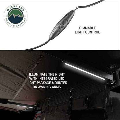 XD Nomadic 180 Degree Awning, Universal, Black Body, Black Trim and Travel Bag - by Overland Vehicle Systems