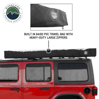 XD Nomadic 180 Degree Awning, Universal, Black Body, Black Trim and Travel Bag - by Overland Vehicle Systems