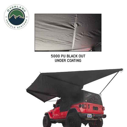 XD Nomadic 180 Degree Awning, Universal, Black Body, Black Trim and Travel Bag - by Overland Vehicle Systems