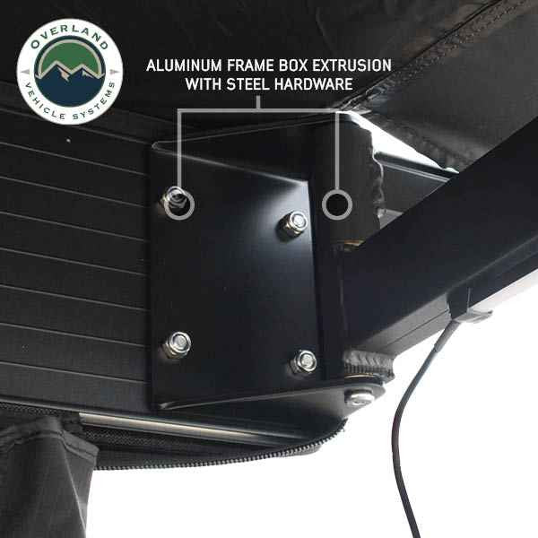 XD Nomadic 180 Degree Awning, Universal, Black Body, Black Trim and Travel Bag - by Overland Vehicle Systems
