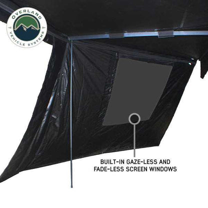 XD Nomadic 270 Degree Awning Walls W/Black Out, Black Body And Trim W/Storage Bag - By Overland Vehicle Systems