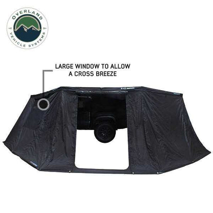 XD Nomadic 270 Degree Awning Walls W/Black Out, Black Body And Trim W/Storage Bag - By Overland Vehicle Systems