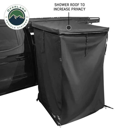 XD Nomadic 90 Degree Pivot Shower Awning - Quick Deploying w/Light Strip & Black Out - by Overland Vehicle Systems