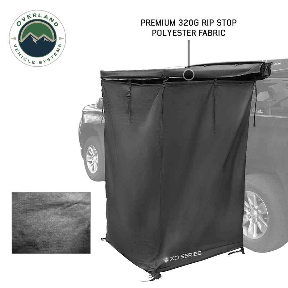XD Nomadic 90 Degree Pivot Shower Awning - Quick Deploying w/Light Strip & Black Out - by Overland Vehicle Systems