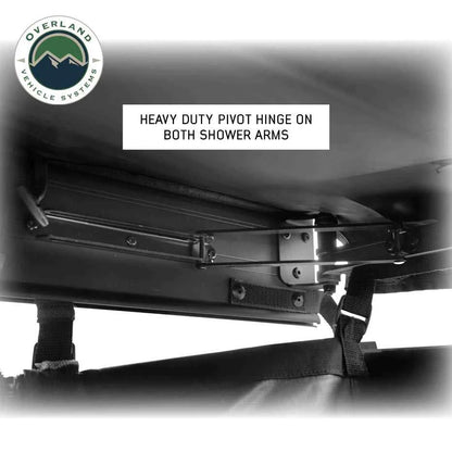 XD Nomadic 90 Degree Pivot Shower Awning - Quick Deploying w/Light Strip & Black Out - by Overland Vehicle Systems