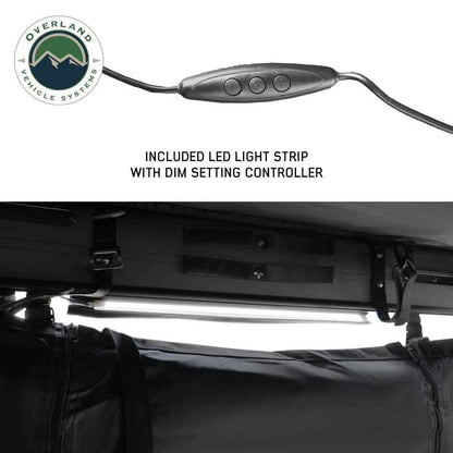 XD Nomadic 90 Degree Pivot Shower Awning - Quick Deploying w/Light Strip & Black Out - by Overland Vehicle Systems