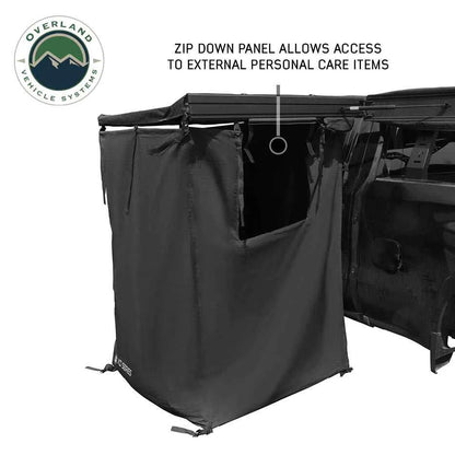 XD Nomadic 90 Degree Pivot Shower Awning - Quick Deploying w/Light Strip & Black Out - by Overland Vehicle Systems