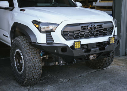 2024 Toyota Tacoma Hi-Lite hybrid aluminum Front Bumper by Backwoods Adventure Mods installed on a 4th gen Tacoma