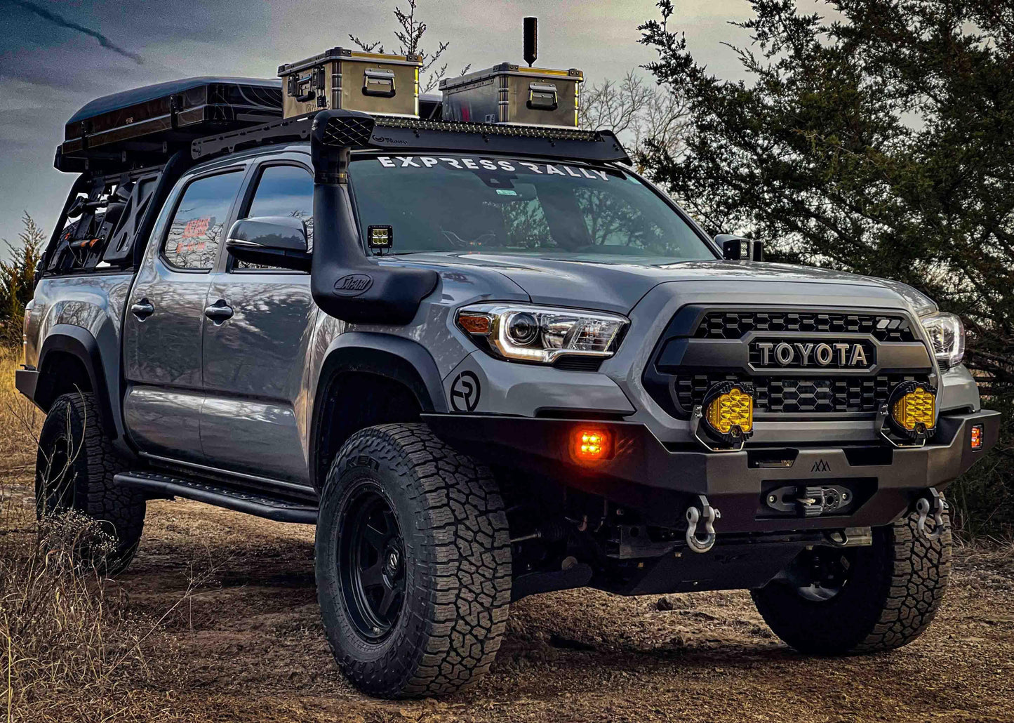 Backwoods Adventure Mods 3rd Gen Toyota Tacoma (2016-2023) Hi-Lite hybrid Off Road high clearance Front Bumper without a Bull Bar