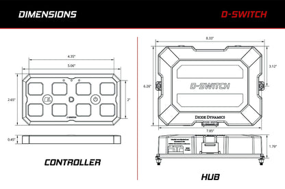D-Switch 8-Channel Switch Panel - By Diode Dynamics