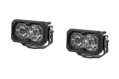 C2 2.0 White Sport LED Pod (pair) w/ Amber Backlight - By Diode Dynamics