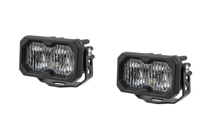 C2 2.0 White Sport LED Pod (pair) w/ Amber Backlight - By Diode Dynamics